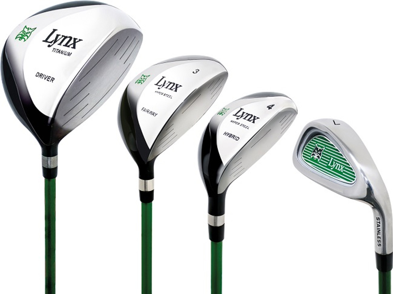 Lynx Golf Junior Green Complete Set W/Bag (Ages 5-7